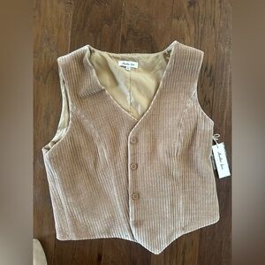 Another Love Corduroy Button Front Vest – NWT